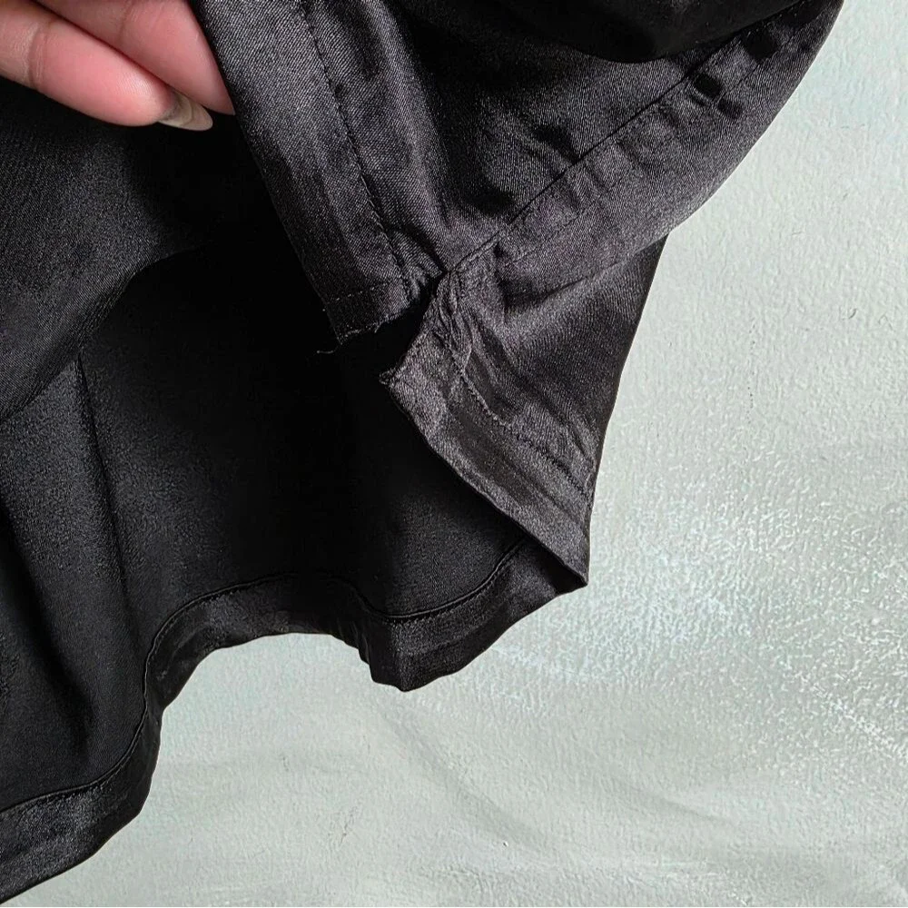 AEO Men's Black Solid Satin Pocket Boxer Short XL